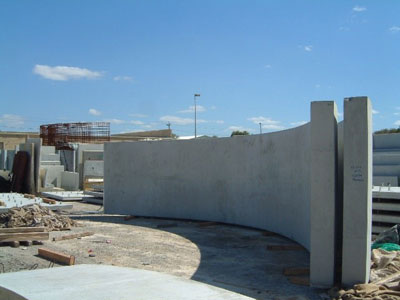 a wall image on construction site