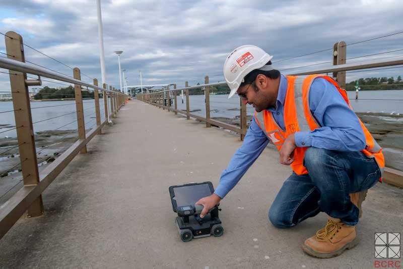 BCRC durability consultant checking with advance ground penetration radar at Sydney Harbour Wharf Project image